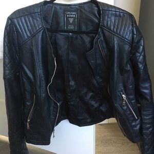 Black leather jacket